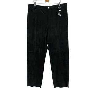 VERSACE Classic Suede leather Pants Size 44